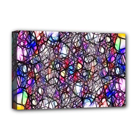 Web Network Abstract Connection Deluxe Canvas 18  X 12  (stretched) by Vaneshart