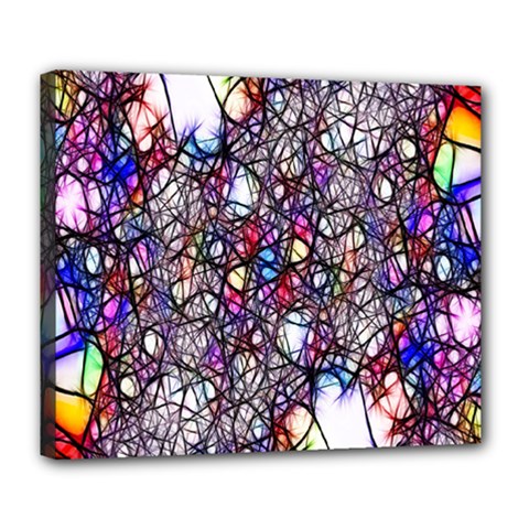 Web Network Abstract Connection Deluxe Canvas 24  X 20  (stretched) by Vaneshart