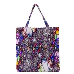 Web Network Abstract Connection Grocery Tote Bag by Vaneshart