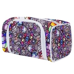 Web Network Abstract Connection Toiletries Pouch by Vaneshart