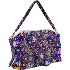 Web Network Abstract Connection Canvas Crossbody Bag by Vaneshart