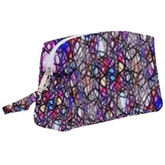 Web Network Abstract Connection Wristlet Pouch Bag (large) by Vaneshart