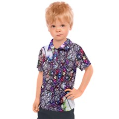 Web Network Abstract Connection Kids  Polo Tee