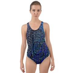 Matrix Technology Data Digital Cut-out Back One Piece Swimsuit by Vaneshart