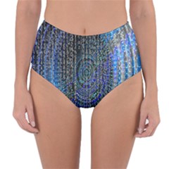 Matrix Technology Data Digital Reversible High-waist Bikini Bottoms by Vaneshart