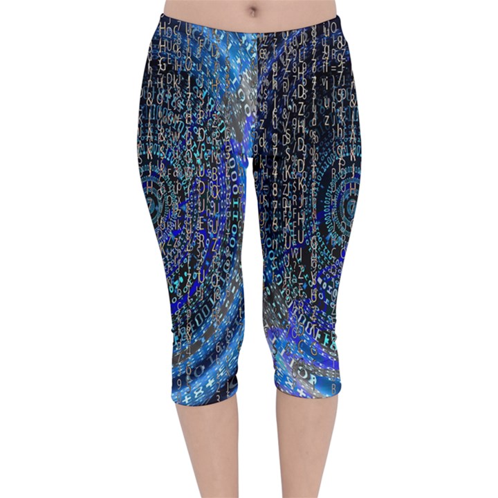 Matrix Technology Data Digital Velvet Capri Leggings 