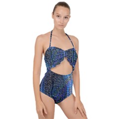 Matrix Technology Data Digital Scallop Top Cut Out Swimsuit by Vaneshart