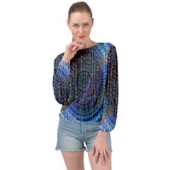 Matrix Technology Data Digital Banded Bottom Chiffon Top by Vaneshart