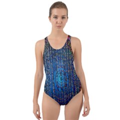 Matrix Technology Data Digital Cut-out Back One Piece Swimsuit by Vaneshart