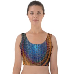 Matrix Technology Data Digital Velvet Crop Top by Vaneshart