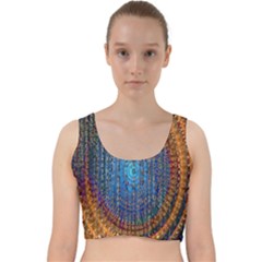 Matrix Technology Data Digital Velvet Racer Back Crop Top by Vaneshart