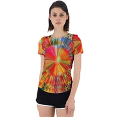 Kaleidoscope Mandala Color Back Cut Out Sport Tee