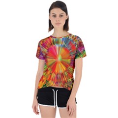 Kaleidoscope Mandala Color Open Back Sport Tee