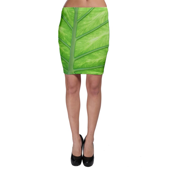 Green Bright Digital Manipulation Bodycon Skirt