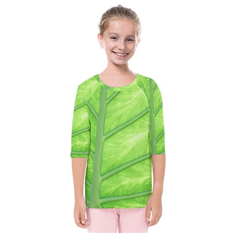 Green Bright Digital Manipulation Kids  Quarter Sleeve Raglan Tee by Vaneshart