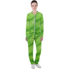 Green Bright Digital Manipulation Casual Jacket And Pants Set