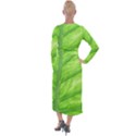 Green Bright Digital Manipulation Velvet Maxi Wrap Dress View2