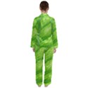 Green Bright Digital Manipulation Satin Long Sleeve Pyjamas Set View2