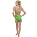 Green Bright Digital Manipulation Plunging Cut Out Swimsuit View2