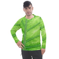 Green Bright Digital Manipulation Men s Pique Long Sleeve Tee