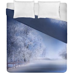 Nature Landscape Winter Duvet Cover Double Side (california King Size)