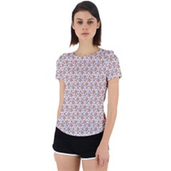 Floral Digital Paper Back Cut Out Sport Tee