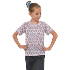 Floral Digital Paper Kids  Mesh Piece Tee