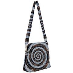 Spiral City Urbanization Cityscape Zipper Messenger Bag by Vaneshart