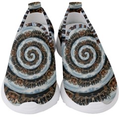 Spiral City Urbanization Cityscape Kids  Slip On Sneakers by Vaneshart