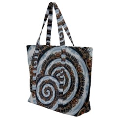 Spiral City Urbanization Cityscape Zip Up Canvas Bag by Vaneshart