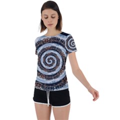 Spiral City Urbanization Cityscape Back Circle Cutout Sports Tee