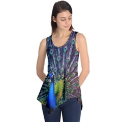 Peacock Colors Bird Colorful Sleeveless Tunic