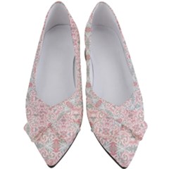 Paper Texture Floral Flowers Women s Bow Heels