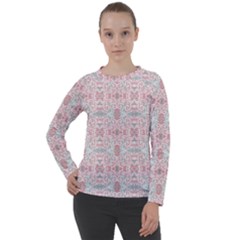 Paper Texture Floral Flowers Women s Long Sleeve Raglan Tee