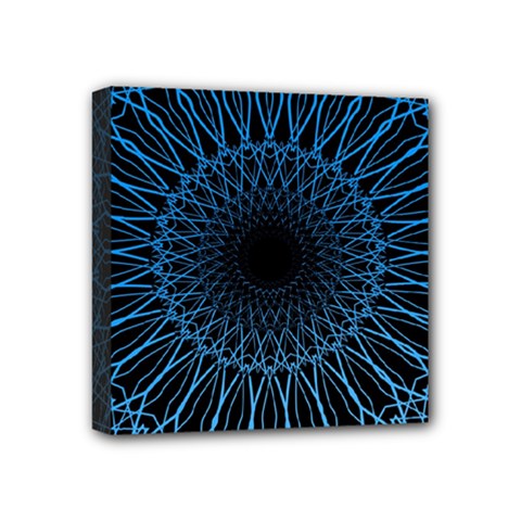 Abstract Rosette Web Network Mini Canvas 4  X 4  (stretched) by Vaneshart