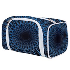 Abstract Rosette Web Network Toiletries Pouch