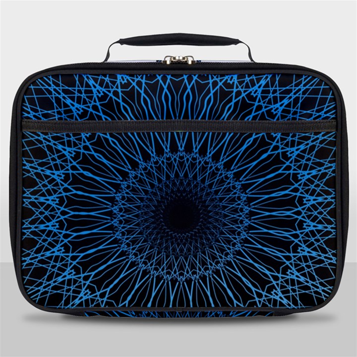 Abstract Rosette Web Network Full Print Lunch Bag