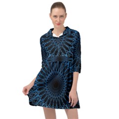 Abstract Rosette Web Network Mini Skater Shirt Dress by Vaneshart