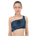 Abstract Rosette Web Network Spliced Up Bikini Top  View1