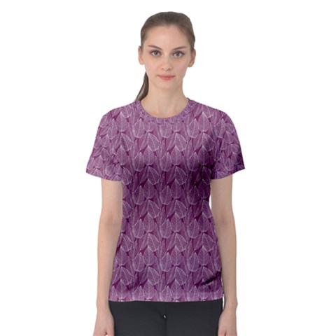 Leaf Pattern Lace Leaf Leaves Women s Sport Mesh Tee by Vaneshart