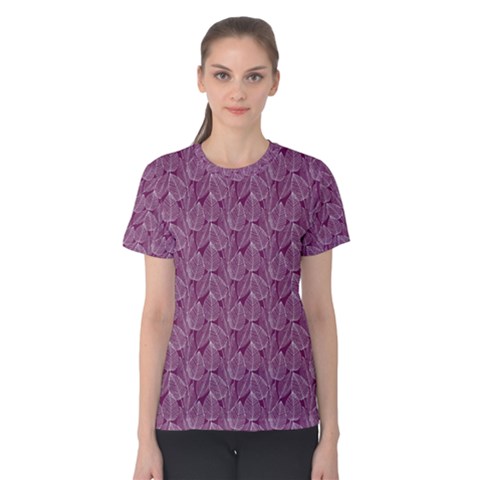 Leaf Pattern Lace Leaf Leaves Women s Cotton Tee by Vaneshart