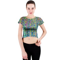 Matrix Technology Data Digital Crew Neck Crop Top by Vaneshart