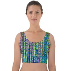 Matrix Technology Data Digital Velvet Crop Top by Vaneshart