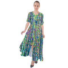 Matrix Technology Data Digital Waist Tie Boho Maxi Dress