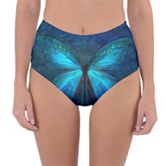 Animal Butterfly Insect Reversible High-Waist Bikini Bottoms