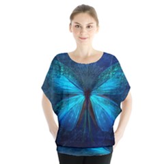 Animal Butterfly Insect Batwing Chiffon Blouse