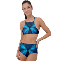 Animal Butterfly Insect High Waist Tankini Set