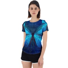 Animal Butterfly Insect Back Cut Out Sport Tee