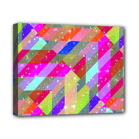 Multicolored Party Geo Design Print Canvas 10  X 8  (stretched)