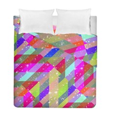 Multicolored Party Geo Design Print Duvet Cover Double Side (full/ Double Size) by dflcprintsclothing